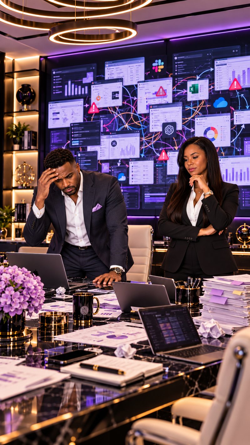 A strategy meeting around a dashboard